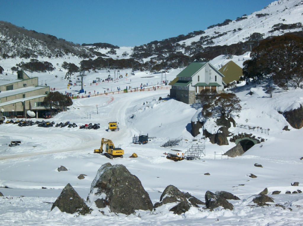 Snow-covered mountains and alpine landscape of the Snowy Mountains